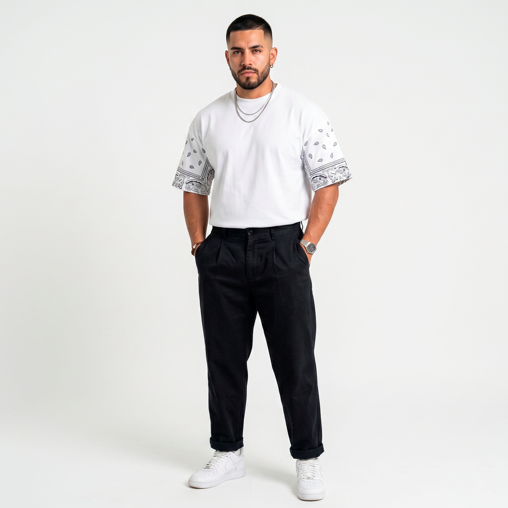 Playera Oversize Premium | Mangas Estilo Bandana