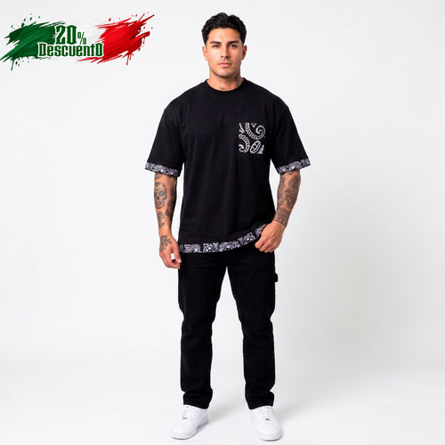 Playera Oversize Premium | Estilo Bandana con Bolsillo Frontal